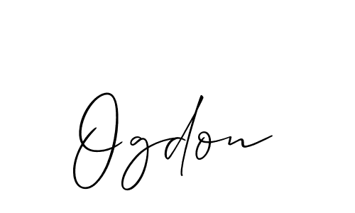 You should practise on your own different ways (Allison_Script) to write your name (Ogdon) in signature. don't let someone else do it for you. Ogdon signature style 2 images and pictures png