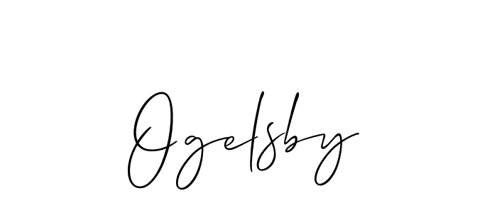 Use a signature maker to create a handwritten signature online. With this signature software, you can design (Allison_Script) your own signature for name Ogelsby. Ogelsby signature style 2 images and pictures png