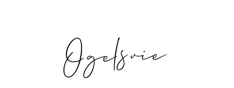 You should practise on your own different ways (Allison_Script) to write your name (Ogelsvie) in signature. don't let someone else do it for you. Ogelsvie signature style 2 images and pictures png