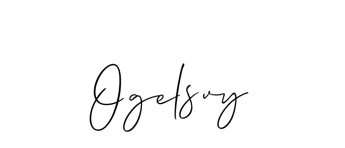 You can use this online signature creator to create a handwritten signature for the name Ogelsvy. This is the best online autograph maker. Ogelsvy signature style 2 images and pictures png