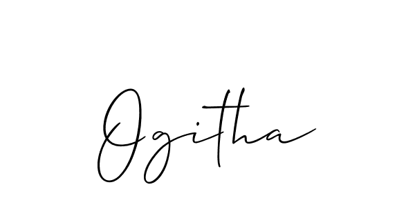 Ogitha stylish signature style. Best Handwritten Sign (Allison_Script) for my name. Handwritten Signature Collection Ideas for my name Ogitha. Ogitha signature style 2 images and pictures png