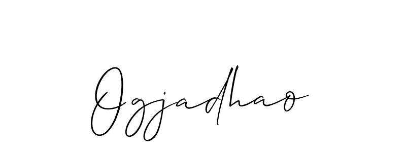 Make a beautiful signature design for name Ogjadhao. With this signature (Allison_Script) style, you can create a handwritten signature for free. Ogjadhao signature style 2 images and pictures png