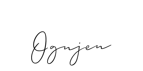 Make a beautiful signature design for name Ognjen. Use this online signature maker to create a handwritten signature for free. Ognjen signature style 2 images and pictures png