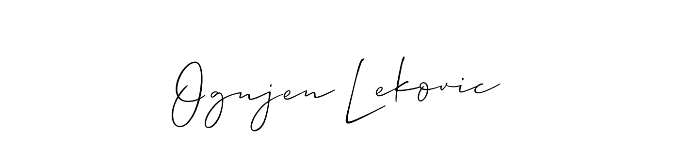It looks lik you need a new signature style for name Ognjen Lekovic. Design unique handwritten (Allison_Script) signature with our free signature maker in just a few clicks. Ognjen Lekovic signature style 2 images and pictures png