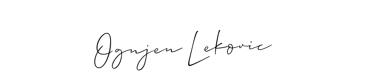 Once you've used our free online signature maker to create your best signature Allison_Script style, it's time to enjoy all of the benefits that Ognjen Lekovic name signing documents. Ognjen Lekovic signature style 2 images and pictures png