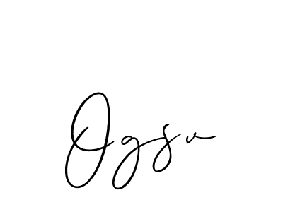 Make a beautiful signature design for name Ogsv. Use this online signature maker to create a handwritten signature for free. Ogsv signature style 2 images and pictures png