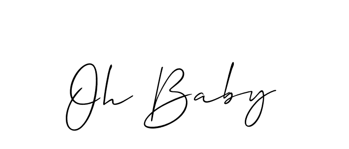 Use a signature maker to create a handwritten signature online. With this signature software, you can design (Allison_Script) your own signature for name Oh Baby. Oh Baby signature style 2 images and pictures png