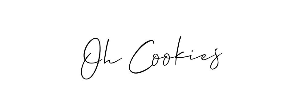 Oh Cookies stylish signature style. Best Handwritten Sign (Allison_Script) for my name. Handwritten Signature Collection Ideas for my name Oh Cookies. Oh Cookies signature style 2 images and pictures png