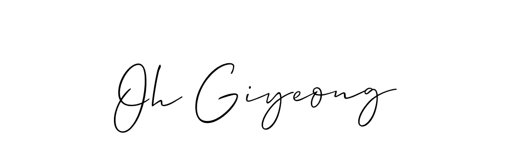 Also You can easily find your signature by using the search form. We will create Oh Giyeong name handwritten signature images for you free of cost using Allison_Script sign style. Oh Giyeong signature style 2 images and pictures png