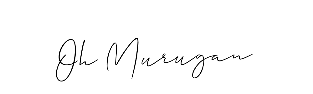 The best way (Allison_Script) to make a short signature is to pick only two or three words in your name. The name Oh Murugan include a total of six letters. For converting this name. Oh Murugan signature style 2 images and pictures png