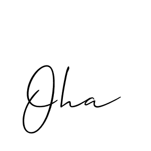 The best way (Allison_Script) to make a short signature is to pick only two or three words in your name. The name Oha include a total of six letters. For converting this name. Oha signature style 2 images and pictures png