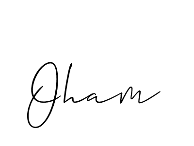 Make a beautiful signature design for name Oham. Use this online signature maker to create a handwritten signature for free. Oham signature style 2 images and pictures png