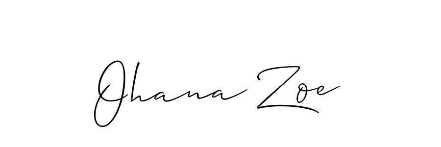 Design your own signature with our free online signature maker. With this signature software, you can create a handwritten (Allison_Script) signature for name Ohana Zoe. Ohana Zoe signature style 2 images and pictures png