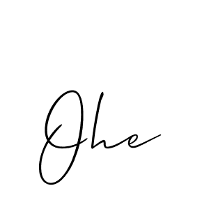 Make a beautiful signature design for name Ohe. With this signature (Allison_Script) style, you can create a handwritten signature for free. Ohe signature style 2 images and pictures png