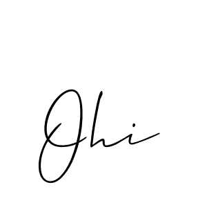 You should practise on your own different ways (Allison_Script) to write your name (Ohi) in signature. don't let someone else do it for you. Ohi signature style 2 images and pictures png