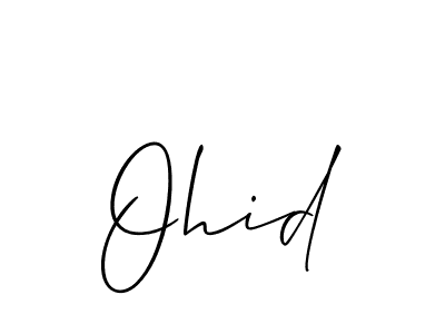 It looks lik you need a new signature style for name Ohid. Design unique handwritten (Allison_Script) signature with our free signature maker in just a few clicks. Ohid signature style 2 images and pictures png
