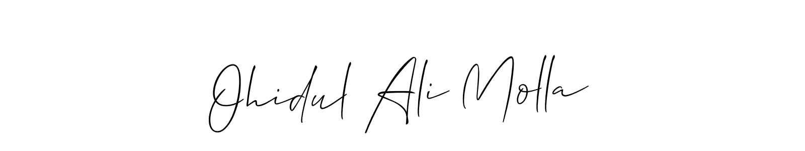 How to Draw Ohidul Ali Molla signature style? Allison_Script is a latest design signature styles for name Ohidul Ali Molla. Ohidul Ali Molla signature style 2 images and pictures png