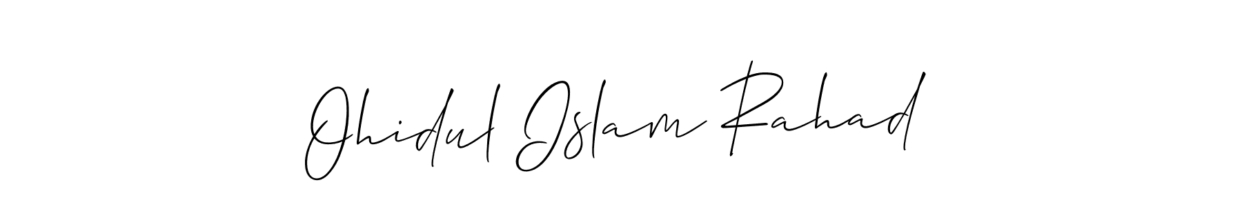 Allison_Script is a professional signature style that is perfect for those who want to add a touch of class to their signature. It is also a great choice for those who want to make their signature more unique. Get Ohidul Islam Rahad name to fancy signature for free. Ohidul Islam Rahad signature style 2 images and pictures png