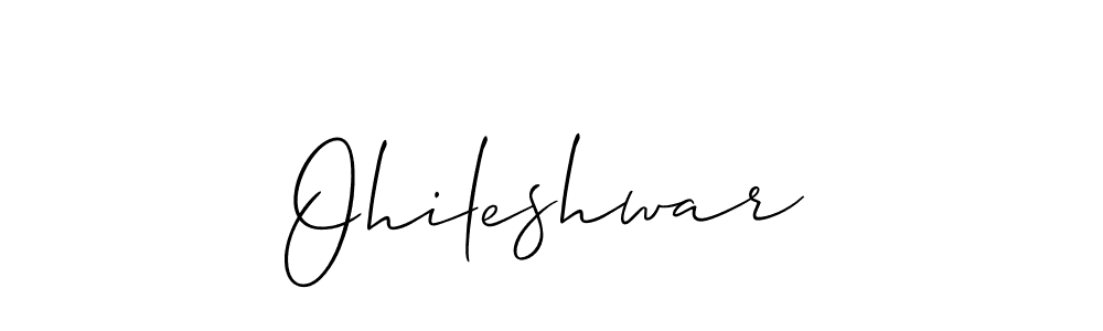 if you are searching for the best signature style for your name Ohileshwar. so please give up your signature search. here we have designed multiple signature styles  using Allison_Script. Ohileshwar signature style 2 images and pictures png