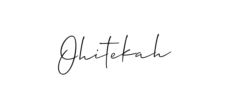 Design your own signature with our free online signature maker. With this signature software, you can create a handwritten (Allison_Script) signature for name Ohitekah. Ohitekah signature style 2 images and pictures png
