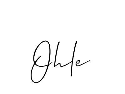 Best and Professional Signature Style for Ohle. Allison_Script Best Signature Style Collection. Ohle signature style 2 images and pictures png