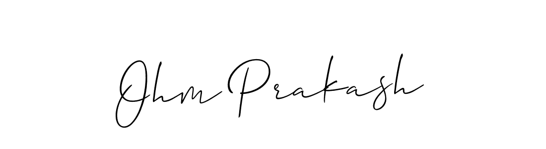 How to make Ohm Prakash signature? Allison_Script is a professional autograph style. Create handwritten signature for Ohm Prakash name. Ohm Prakash signature style 2 images and pictures png