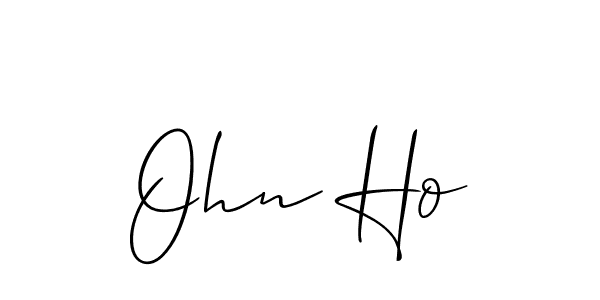 Use a signature maker to create a handwritten signature online. With this signature software, you can design (Allison_Script) your own signature for name Ohn Ho. Ohn Ho signature style 2 images and pictures png