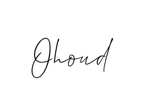 Make a beautiful signature design for name Ohoud. With this signature (Allison_Script) style, you can create a handwritten signature for free. Ohoud signature style 2 images and pictures png