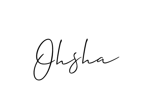 Ohsha stylish signature style. Best Handwritten Sign (Allison_Script) for my name. Handwritten Signature Collection Ideas for my name Ohsha. Ohsha signature style 2 images and pictures png