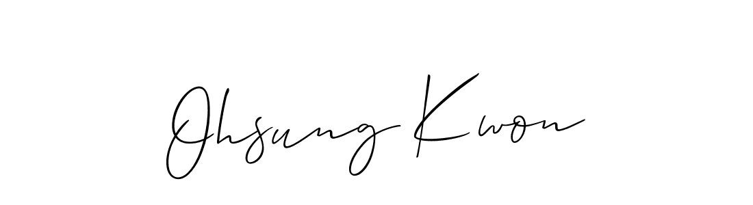 Make a beautiful signature design for name Ohsung Kwon. Use this online signature maker to create a handwritten signature for free. Ohsung Kwon signature style 2 images and pictures png