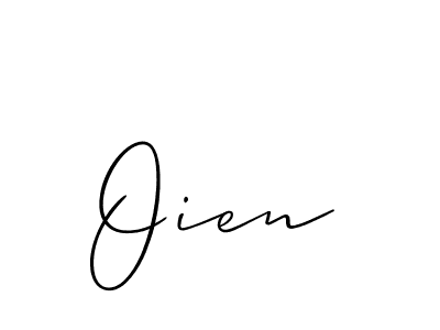 Use a signature maker to create a handwritten signature online. With this signature software, you can design (Allison_Script) your own signature for name Oien. Oien signature style 2 images and pictures png