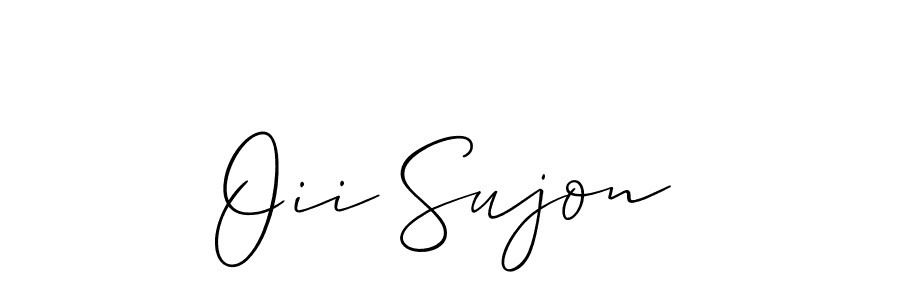 Allison_Script is a professional signature style that is perfect for those who want to add a touch of class to their signature. It is also a great choice for those who want to make their signature more unique. Get Oii Sujon name to fancy signature for free. Oii Sujon signature style 2 images and pictures png