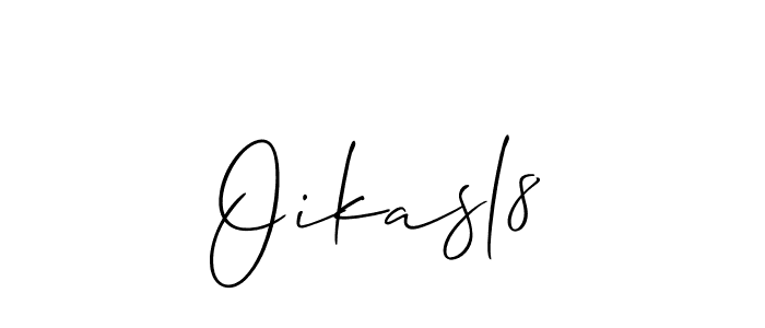 Similarly Allison_Script is the best handwritten signature design. Signature creator online .You can use it as an online autograph creator for name Oikasl8. Oikasl8 signature style 2 images and pictures png