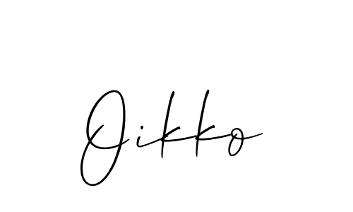 Use a signature maker to create a handwritten signature online. With this signature software, you can design (Allison_Script) your own signature for name Oikko. Oikko signature style 2 images and pictures png