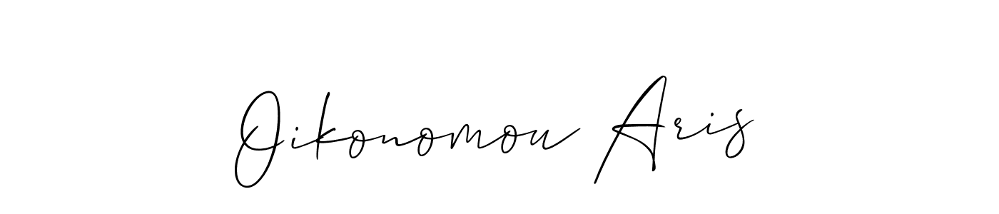 Create a beautiful signature design for name Oikonomou Aris. With this signature (Allison_Script) fonts, you can make a handwritten signature for free. Oikonomou Aris signature style 2 images and pictures png