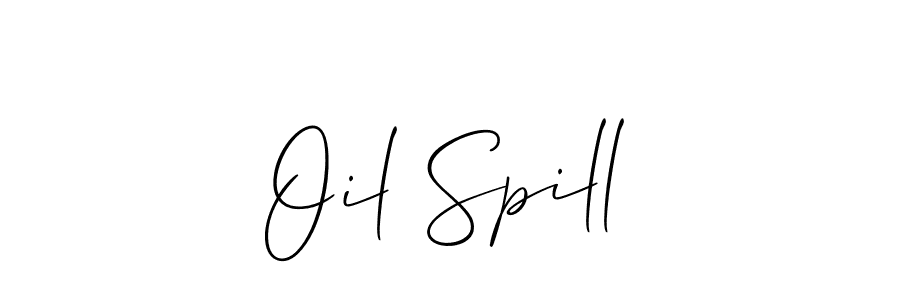 Create a beautiful signature design for name Oil Spill. With this signature (Allison_Script) fonts, you can make a handwritten signature for free. Oil Spill signature style 2 images and pictures png