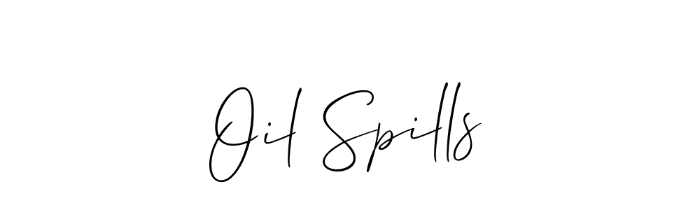 Also You can easily find your signature by using the search form. We will create Oil Spills name handwritten signature images for you free of cost using Allison_Script sign style. Oil Spills signature style 2 images and pictures png