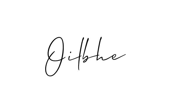 How to make Oilbhe name signature. Use Allison_Script style for creating short signs online. This is the latest handwritten sign. Oilbhe signature style 2 images and pictures png