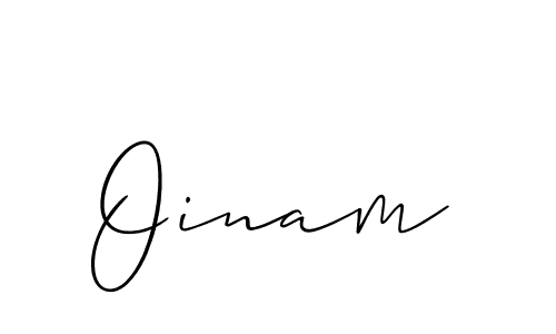 Make a beautiful signature design for name Oinam. With this signature (Allison_Script) style, you can create a handwritten signature for free. Oinam signature style 2 images and pictures png