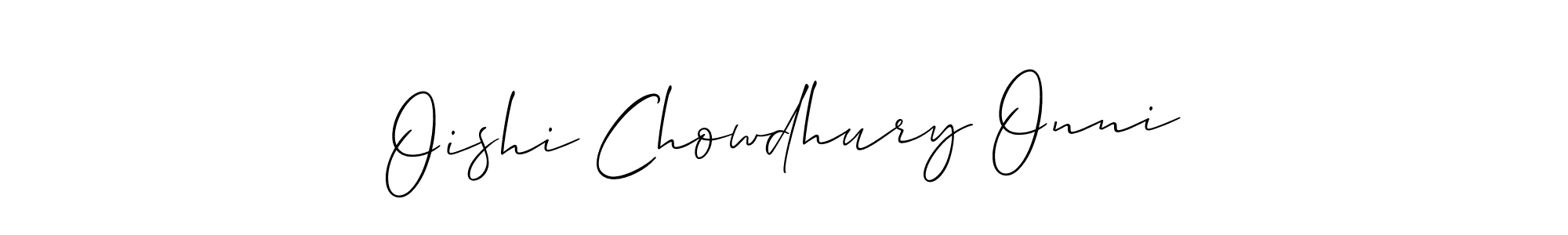 if you are searching for the best signature style for your name Oishi Chowdhury Onni. so please give up your signature search. here we have designed multiple signature styles  using Allison_Script. Oishi Chowdhury Onni signature style 2 images and pictures png