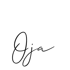 Design your own signature with our free online signature maker. With this signature software, you can create a handwritten (Allison_Script) signature for name Oja. Oja signature style 2 images and pictures png