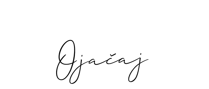 Allison_Script is a professional signature style that is perfect for those who want to add a touch of class to their signature. It is also a great choice for those who want to make their signature more unique. Get Ojačaj name to fancy signature for free. Ojačaj signature style 2 images and pictures png