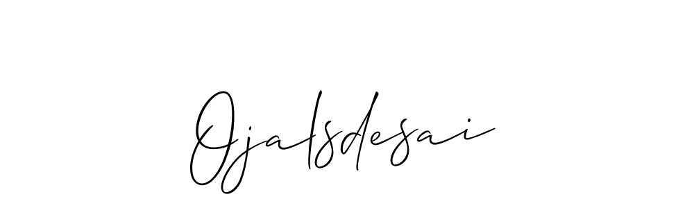 How to make Ojalsdesai signature? Allison_Script is a professional autograph style. Create handwritten signature for Ojalsdesai name. Ojalsdesai signature style 2 images and pictures png