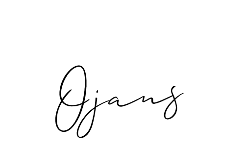 How to make Ojans signature? Allison_Script is a professional autograph style. Create handwritten signature for Ojans name. Ojans signature style 2 images and pictures png