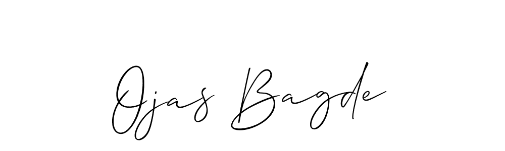 How to make Ojas Bagde signature? Allison_Script is a professional autograph style. Create handwritten signature for Ojas Bagde name. Ojas Bagde signature style 2 images and pictures png