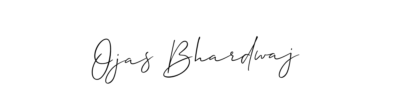 Ojas Bhardwaj stylish signature style. Best Handwritten Sign (Allison_Script) for my name. Handwritten Signature Collection Ideas for my name Ojas Bhardwaj. Ojas Bhardwaj signature style 2 images and pictures png