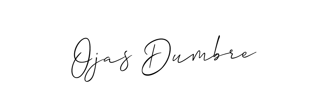 if you are searching for the best signature style for your name Ojas Dumbre. so please give up your signature search. here we have designed multiple signature styles  using Allison_Script. Ojas Dumbre signature style 2 images and pictures png