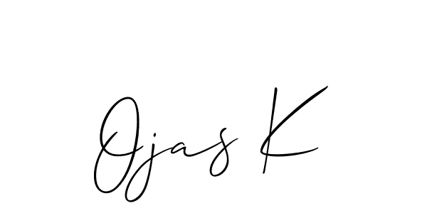 Allison_Script is a professional signature style that is perfect for those who want to add a touch of class to their signature. It is also a great choice for those who want to make their signature more unique. Get Ojas K name to fancy signature for free. Ojas K signature style 2 images and pictures png
