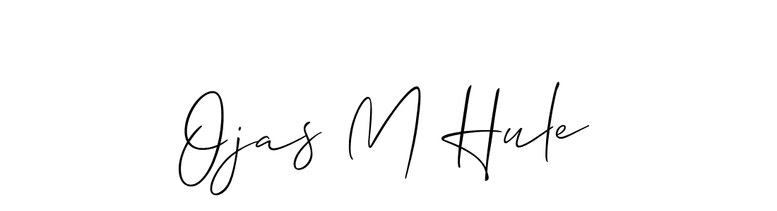 How to Draw Ojas M Hule signature style? Allison_Script is a latest design signature styles for name Ojas M Hule. Ojas M Hule signature style 2 images and pictures png