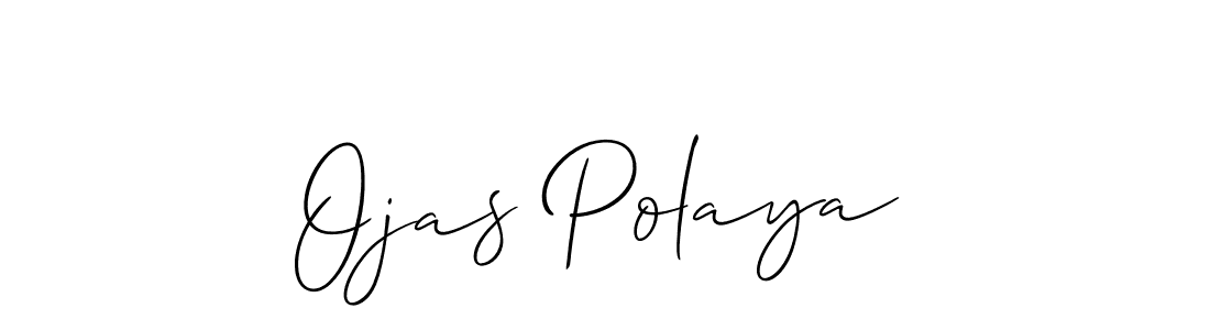 if you are searching for the best signature style for your name Ojas Polaya. so please give up your signature search. here we have designed multiple signature styles  using Allison_Script. Ojas Polaya signature style 2 images and pictures png